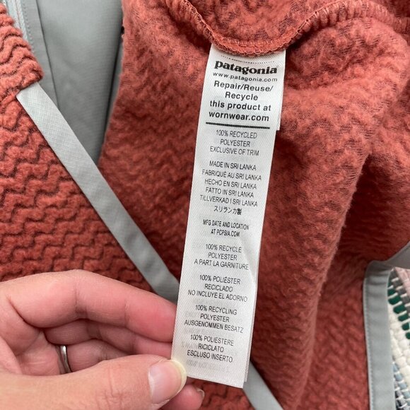 NWT Patagonia RI AIr Full-Zip Hoody Burl Red Technical Fleece Mens 2XL Outdoor - Picture 8 of 9
